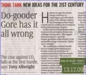 Global Warming Think Tank in the Sunday Times