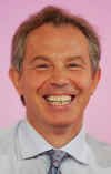 Tony Blair, the picture of suntanned health, iin mid-April 2005