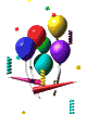 Celebrating with 100 balloons!