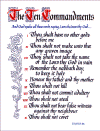 Christianity's Ten Commandments; click to enlarge into a new window